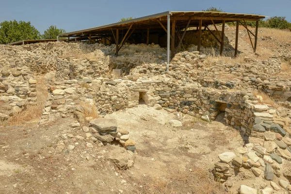 Neolithische Nederzetting Choirokoitia Cyprus Eiland Unesco Werelderfgoed — Stockfoto