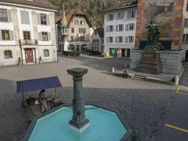 Monumento Del Héroe Nacional Wilhelm Tell Altdorf Suiza — Foto de Stock