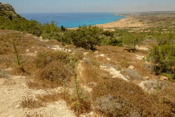 Paisagem Cabo Greco Sobre Chipre — Fotografia de Stock