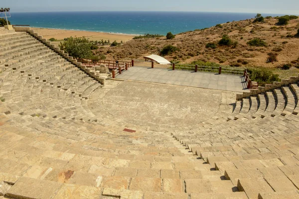 Het Grieks Romeinse Theater Van Kourion Het Eiland Cyprus — Stockfoto