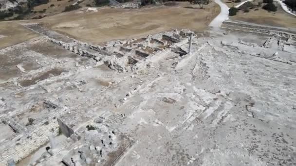 De arkeologiska resterna av Kourion på ön Cypern — Stockvideo