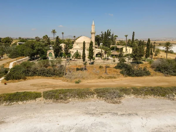 Hala Sultan Tekke Mosquee Salt Lake Larnaca Cyprus — Stock Photo, Image