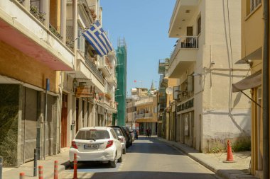 Nikosia, Kıbrıs - 16 Mayıs 2021: Lefkoşe 'nin Kıbrıs sınırı yakınında