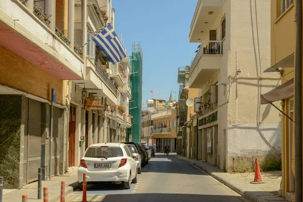 Nikosia Ciprus 2021 Május Ciprusi Nicosiában Található Zöld Vonal Határa — Stock Fotó