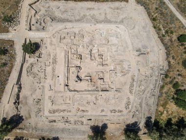 Kıbrıs adasındaki Pafos harabelerinde insansız hava aracı görüntüsü