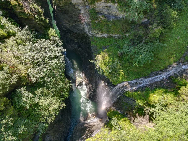 Viamala Ravinen Ligger Mellan Thusis Och Andeer Schweiziska Alperna — Stockfoto