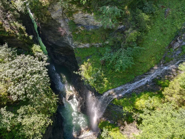 Viamala Ravinen Ligger Mellan Thusis Och Andeer Schweiziska Alperna — Stockfoto