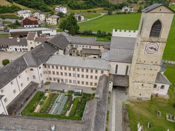 Couvent Bénédictin Saint Jean Mustair Sur Les Alpes Suisses Patrimoine — Photo