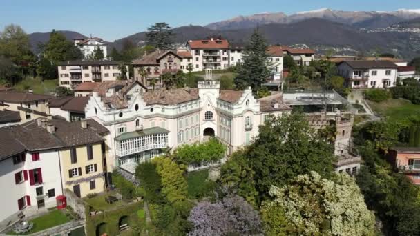 Rumah Mana Penulis Hermann Hesse Tinggal Montagnola Bagian Italia Dari — Stok Video