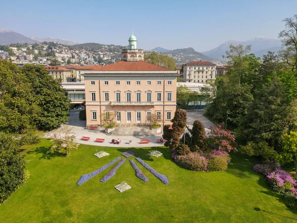 Villa Ciani Sul Parco Botanico Lugano Svizzera — Foto Stock
