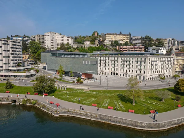 Lugano Schweiz April 2021 Lac Museet Lugano Den Italienska Delen — Stockfoto