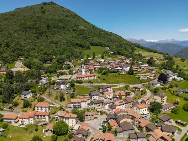 Drone Utsikt Över Byn Arosio Den Italienska Delen Schweiz — Stockfoto