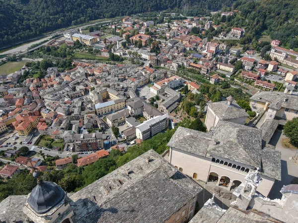 Vista Drone Monte Sagrado Varallo Itália — Fotografia de Stock