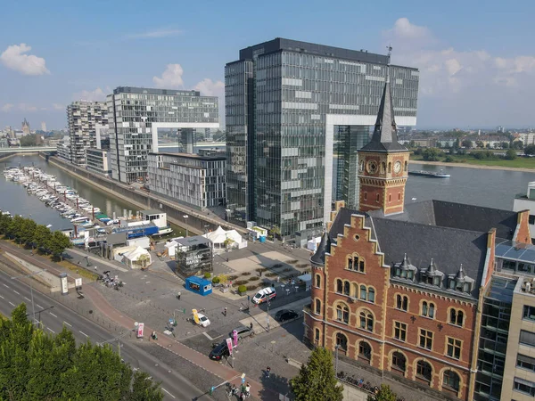 Drone Vista Moderno Edificio Colonia Germania — Foto Stock