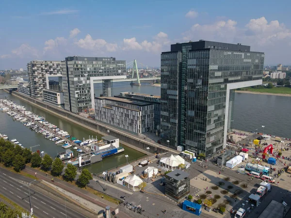 Drone Vista Moderno Edificio Colonia Germania — Foto Stock