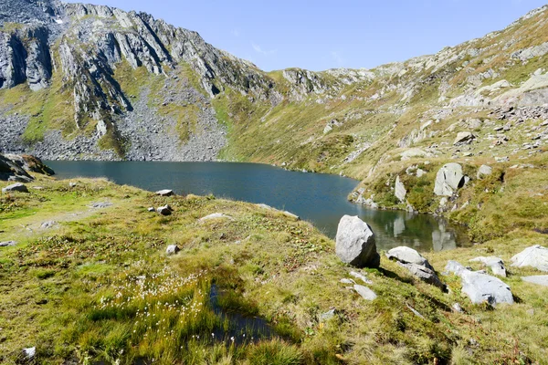 Alpin sjö på maggia dalen — Stockfoto