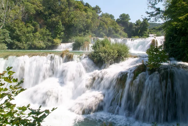 Watervallen van het nationale park Krka — Stockfoto