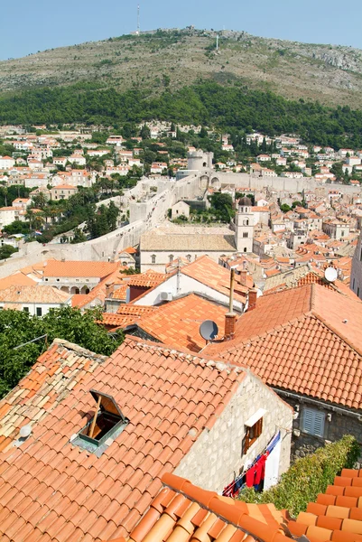 Pohled na staré město Dubrovník — Stock fotografie