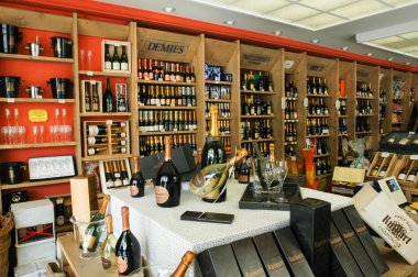 Reims Champagne dükkanında