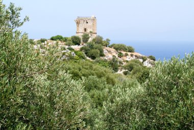 Scopello Sicilya üzerinde kulesinde