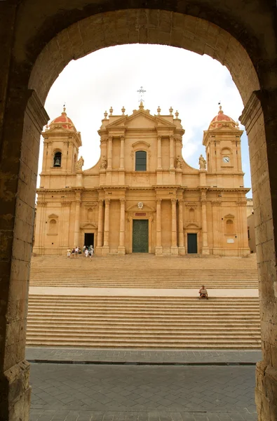 Красивий Старий собор в місті Noto — стокове фото