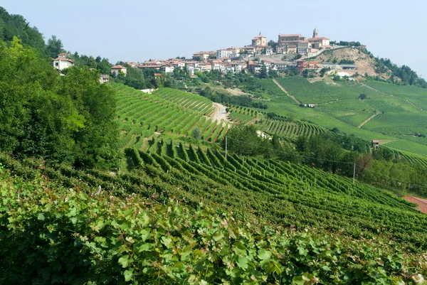 A aldeia de La Morra no Piemonte — Fotografia de Stock