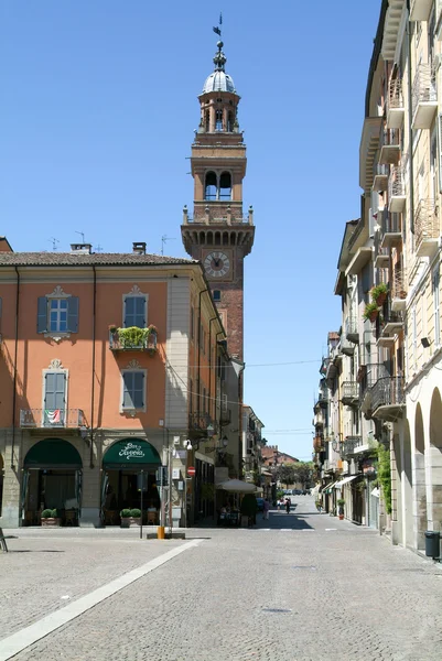 Torre Civica em Casale Monferrato no Piemonte — Fotografia de Stock