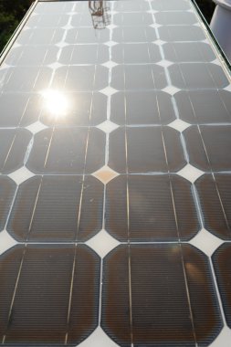 Güneş panelleri yakın çekim