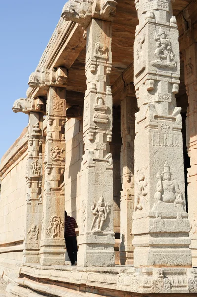 Detalle en las antiguas ruinas del Imperio Vijayanagara en Hampi —  Fotos de Stock