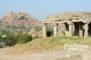 Hampi, Hindistan Vijayanagar İmparatorluğu'nun antik kalıntılar