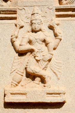 Hazara Rama Tapınağı'nda Hampi Basrelief sanat