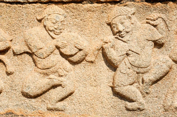 Opera d'arte in bassorilievo del tempio della recinzione reale di Hampi — Foto Stock