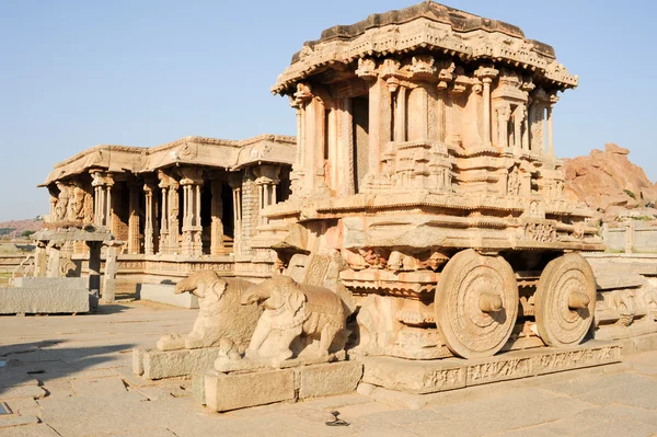 Carro nel tempio di Vittala a Hampi — Foto Stock