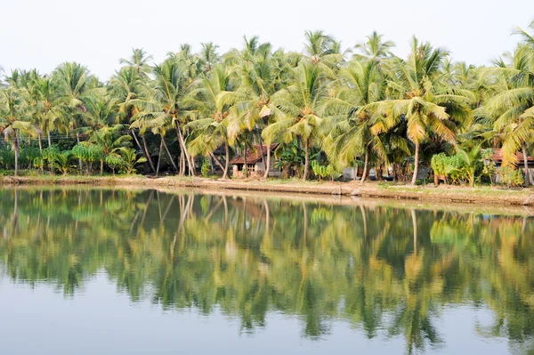 Rivier van de backwaters op Kollam — Stockfoto