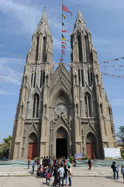 St. Philomena de kathedraal in Mysore op India — Stockfoto