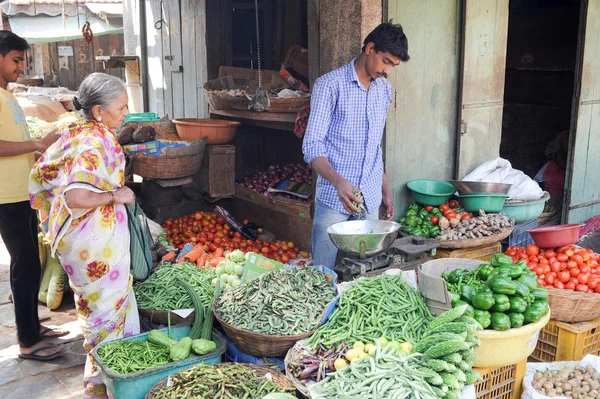 Mercado Devaraja em Mysore na Índia — Fotografia de Stock