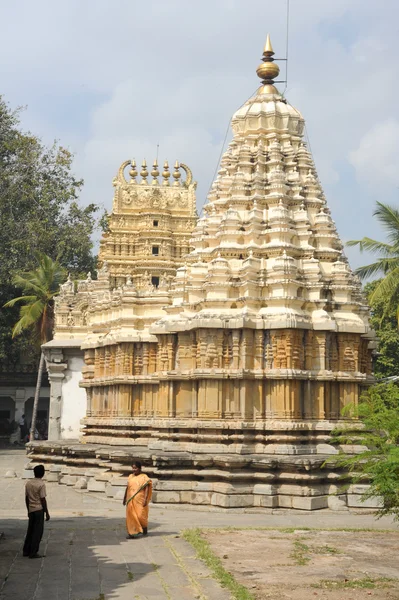 Menschen gehen und besuchen den Tempel von shweta varahaswami — Stockfoto