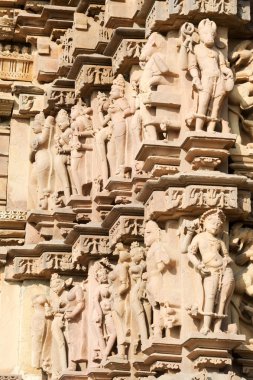 Ayrıntı Khajuraho Tapınağı'nda sanat
