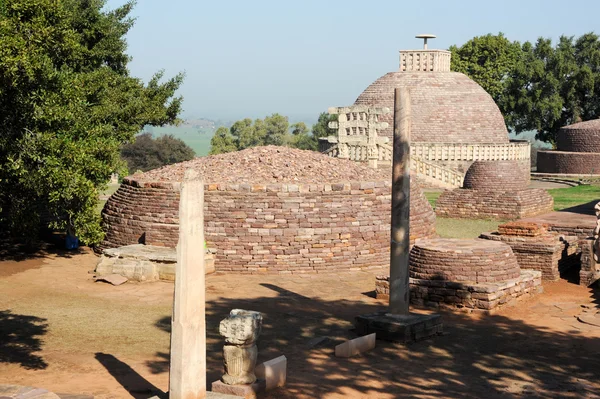 Sanchi Stupa ligger på Sanchi Town i Indien — Stockfoto