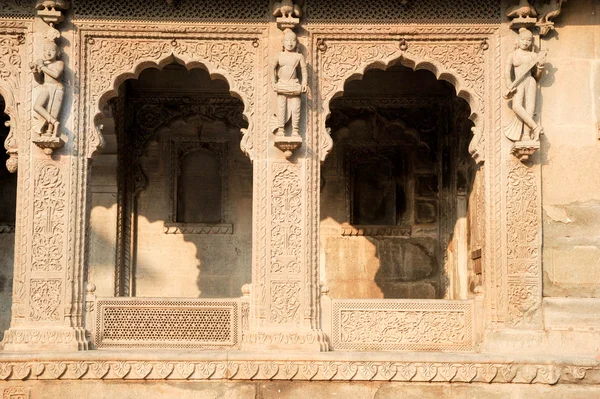 Detail of temple palace at Maheshwar — Stock Photo, Image