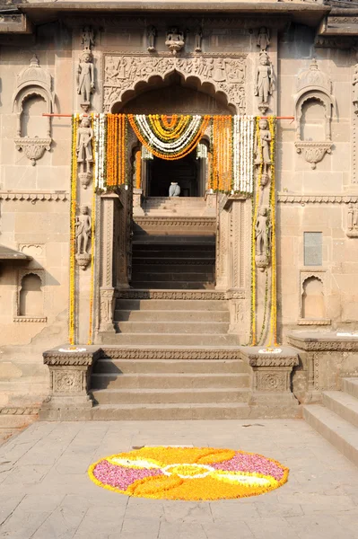 Detail des Tempelpalastes in Maheshwar — Stockfoto