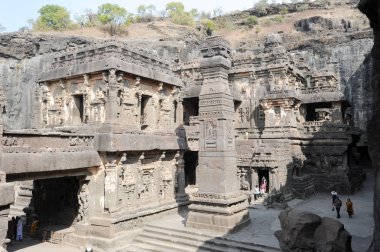 Ellora, Maharashtra eyalet tapınakta Kailas