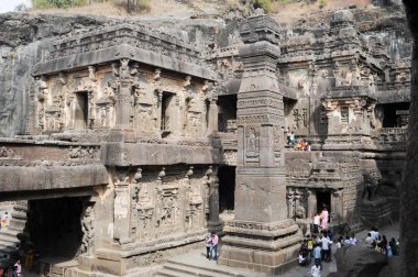 Ellora, Maharashtra eyalet tapınakta Kailas