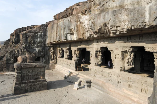 Ellora jaskinie w pobliżu lotniska Aurangabad w Indiach — Zdjęcie stockowe