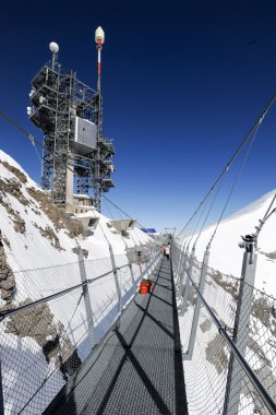 Mount Titlis Cliff yürüyüş yürüyüş insanlar