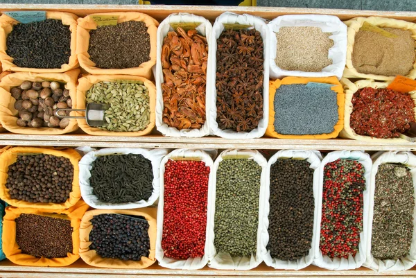 Teas and Spices at a market — Stock Photo, Image