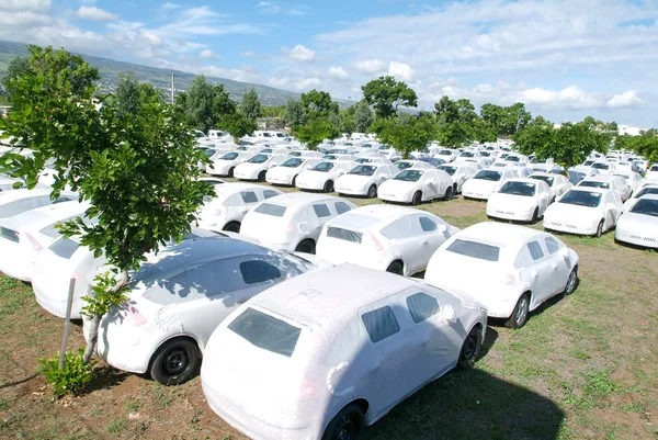 Grupo de coches embalados — Foto de Stock