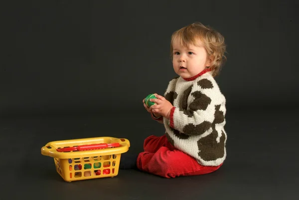 Niño varón de nueve meses — Foto de Stock