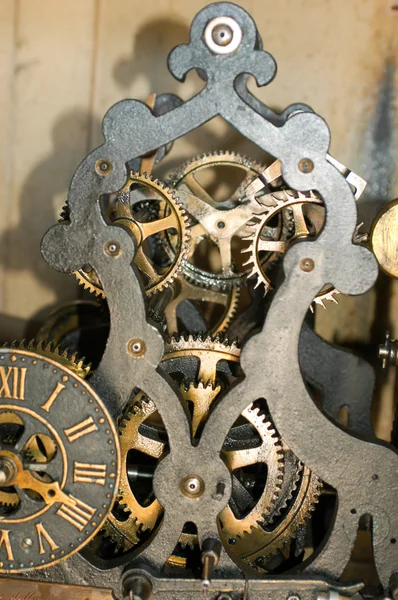 Clock mechanism of bell tower — Stock Photo, Image