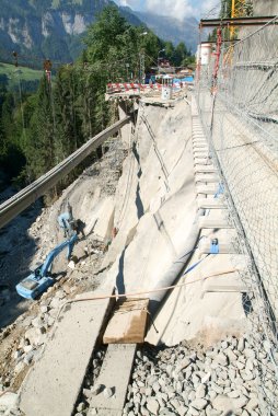 Road collapsed at Engelberg